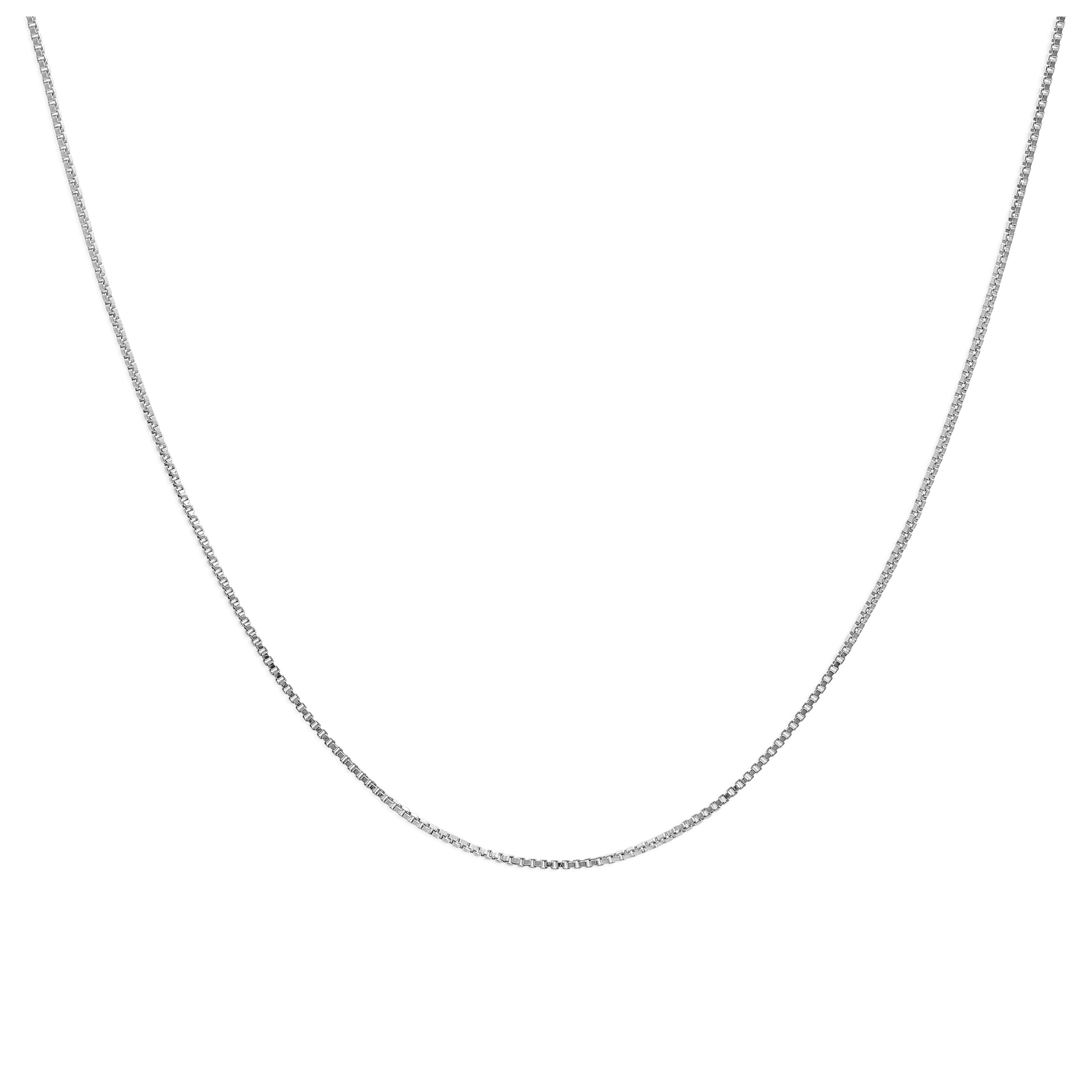 Sterling Silver Slider Clasp Box Chain any size up to 24 Inches