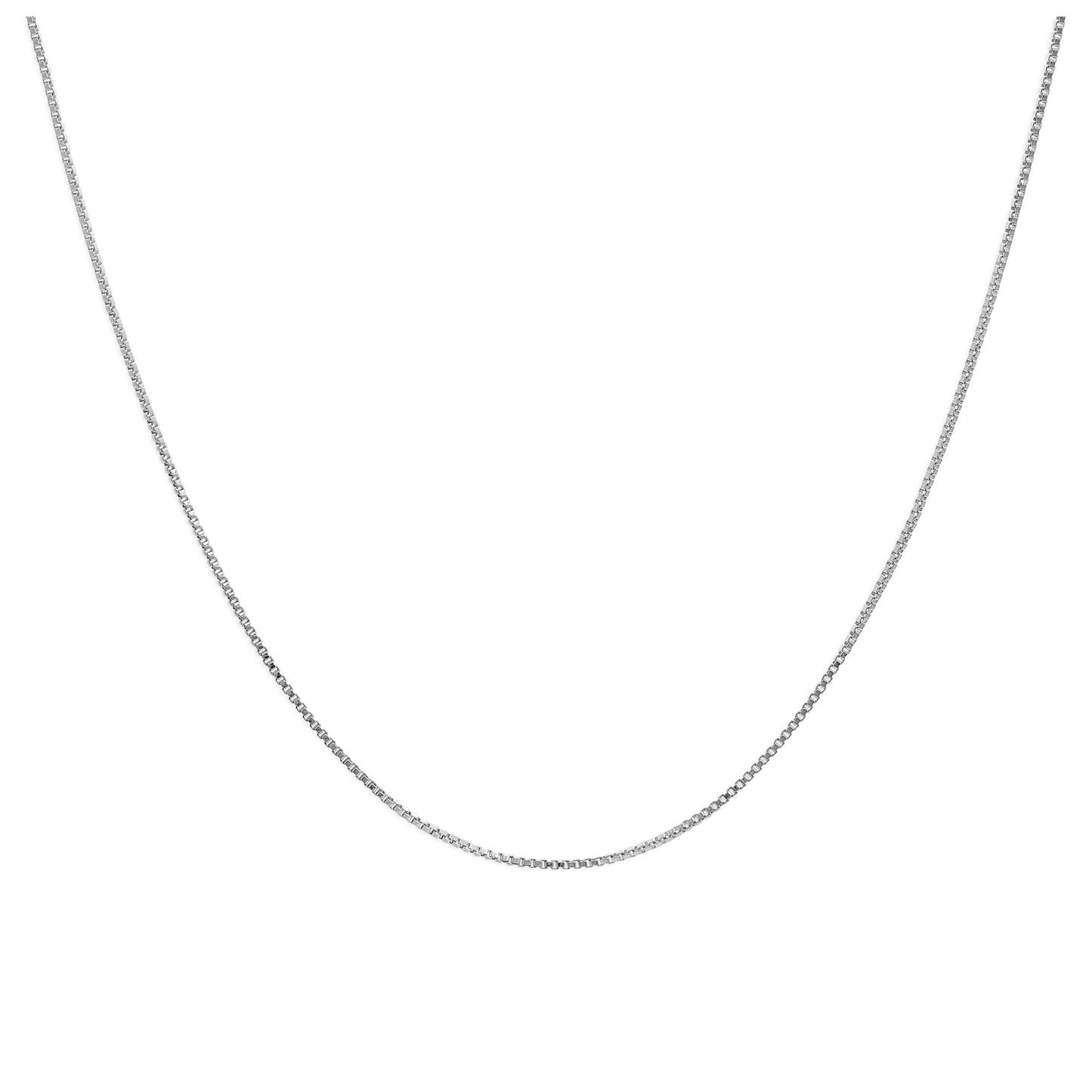 Sterling Silver Slider Clasp Box Chain any size up to 24 Inches