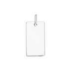 Sterling Silver Engravable Rectangular Dog Tag Charm