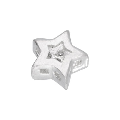 Sterling Silver Star Clear CZ Floating Charm