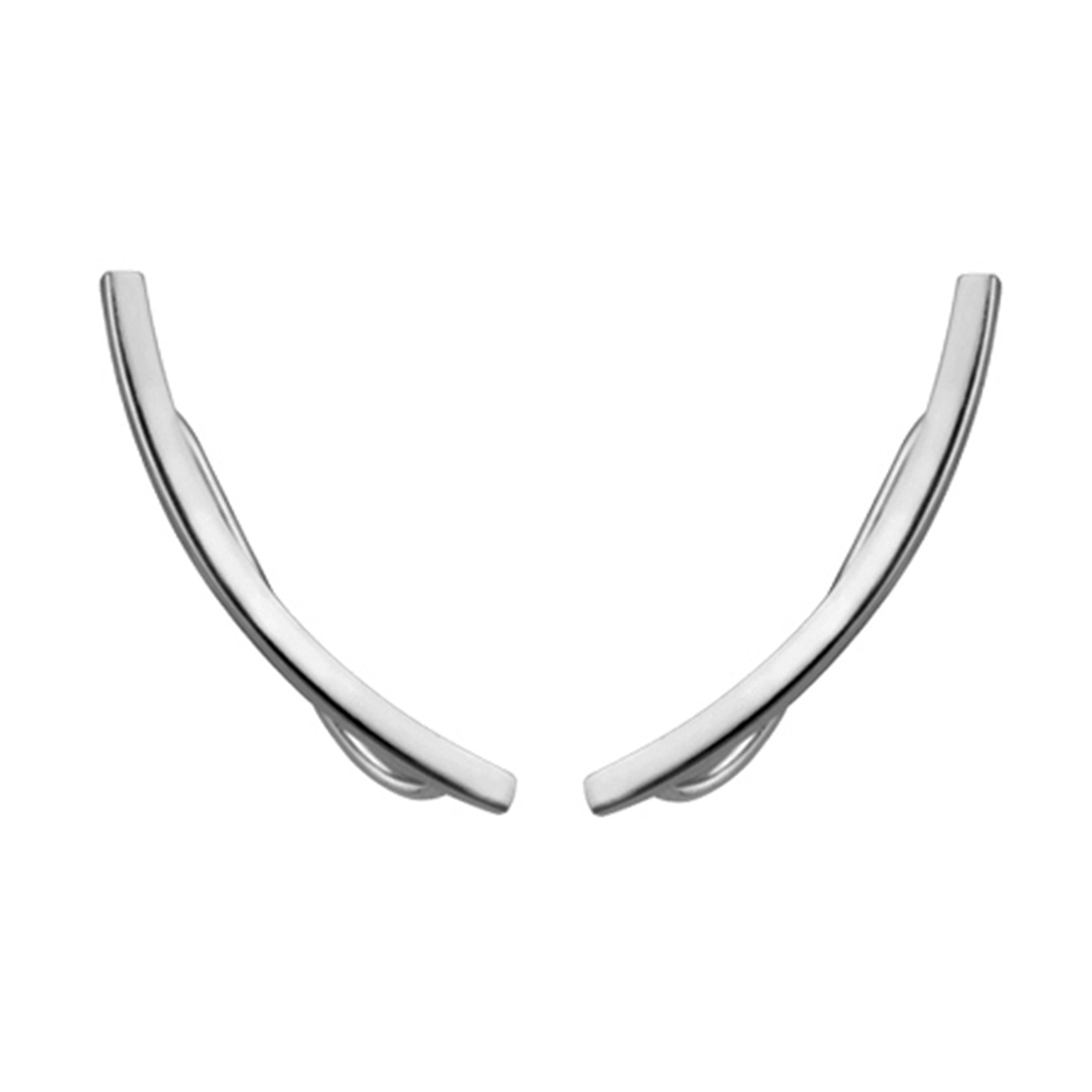 Sterling Silver Long Bar Crawler Climber Earrings