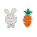 Sterling Silver Mix & Match Rabbit Carrot Enamel Stud Earrings