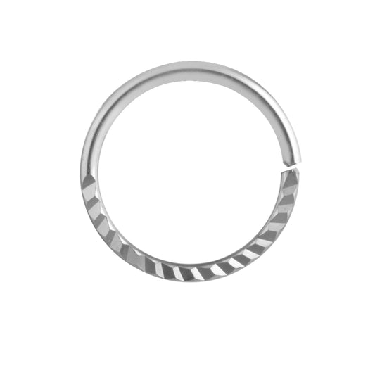 Sterling Silver Diamond Cut Nose Ring