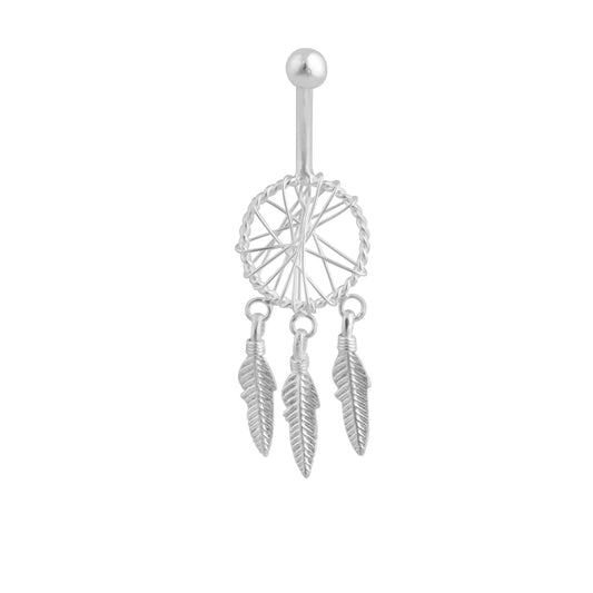 Sterling Silver Dreamcatcher Belly Bar