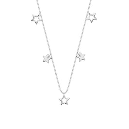 Sterling Silver Stars 18 Inch Necklace