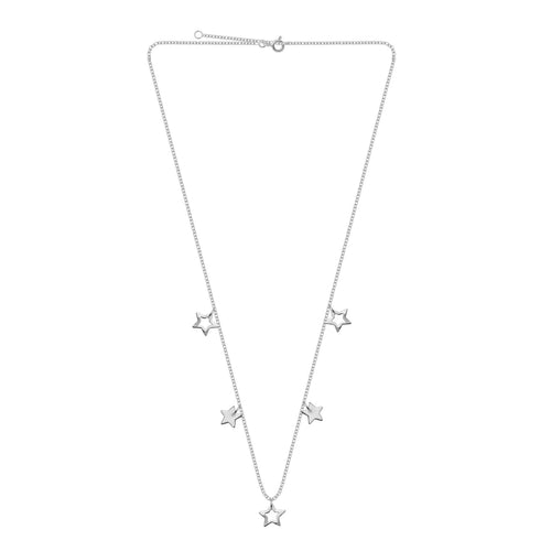 Sterling Silver Stars 18 Inch Necklace