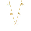 Gold Plated Sterling Silver Stars 18 Inch Necklace
