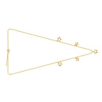Gold Plated Sterling Silver Stars 18 Inch Necklace