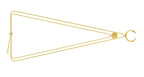 Gold Plated Sterling Silver Multi Double Layer Round Disc Horn Crescent Pendant Necklace