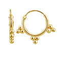 Yellow Gold Plated Sterling Silver Hoop Earrings