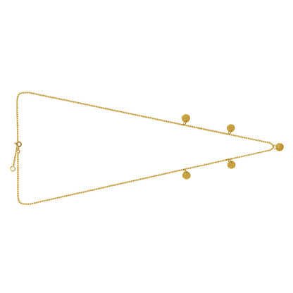 Gold Plated Sterling Silver Multiple Round Circle Disc Charms Necklace