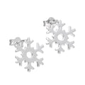 Sterling Silver Snowflake Stud Earrings