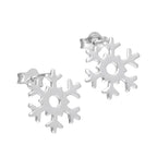 Sterling Silver Snowflake Stud Earrings