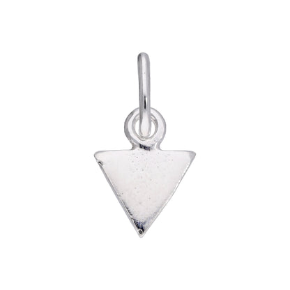 Sterling Silver Flat Triangle Spike Charm