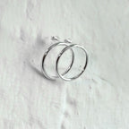 Sterling Silver 20mm Large Circle Stud Hoop Earrings