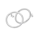 Sterling Silver 20mm Large Circle Stud Hoop Earrings