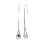 Sterling Silver Minimalist Teardrop Drop Earrings