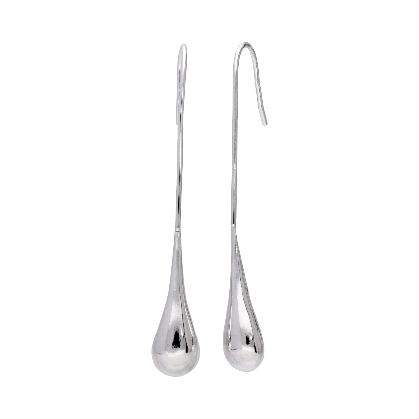 Sterling Silver Minimalist Teardrop Drop Earrings