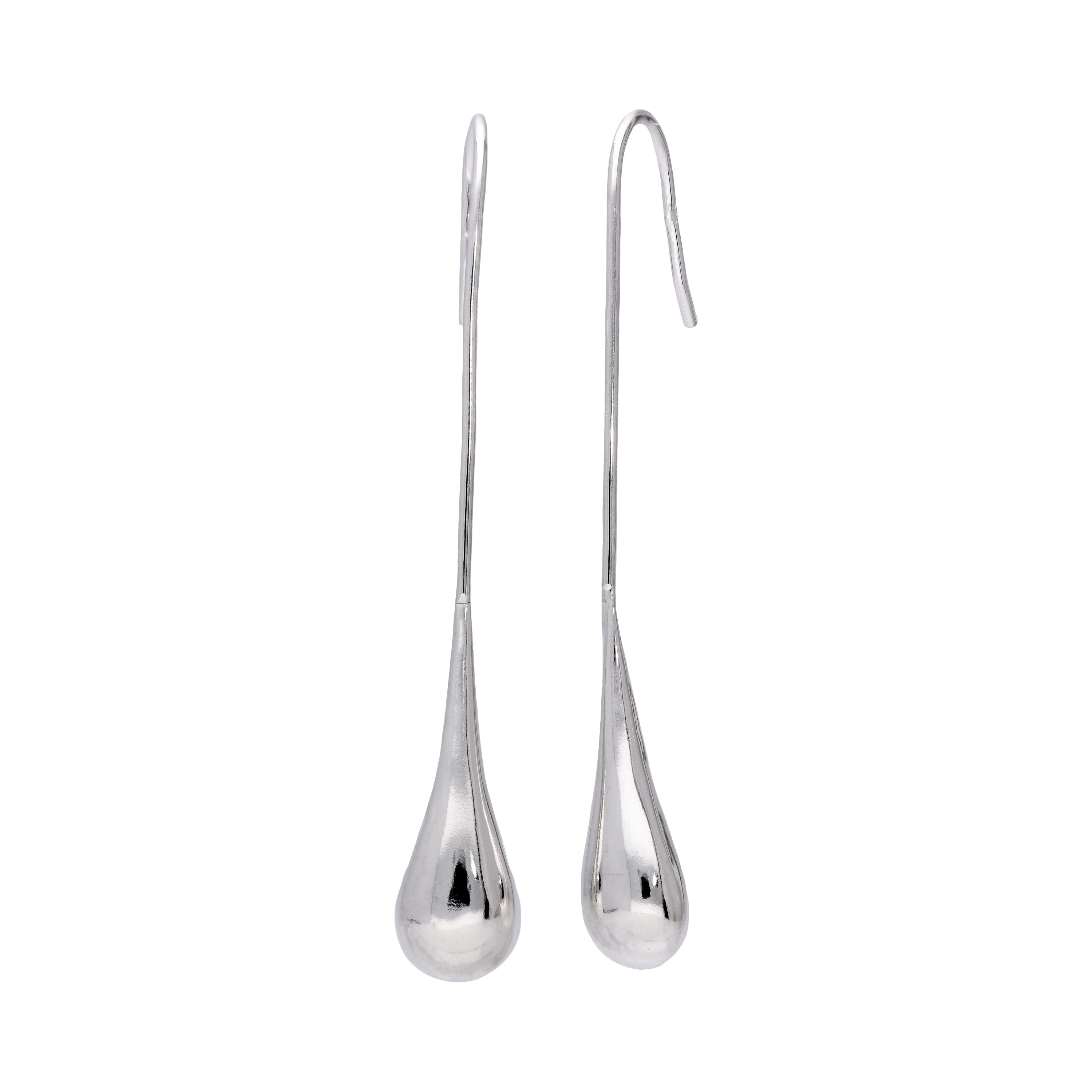 Sterling Silver Minimalist Teardrop Drop Earrings