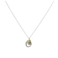 Sterling Silver Moon Disc Gold Plated Star Charm Pendant Necklace