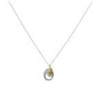 Sterling Silver Moon Disc Gold Plated Star Charm Pendant Necklace