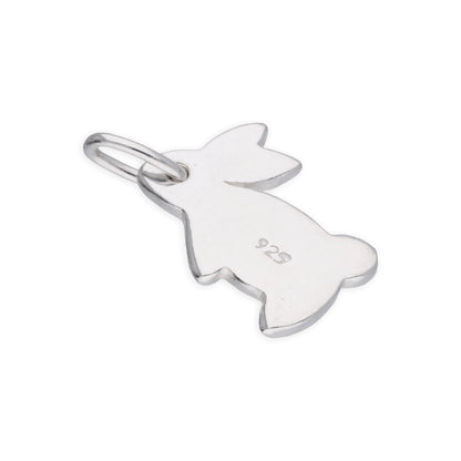 Sterling Silver 2D Flat Rabbit Charm