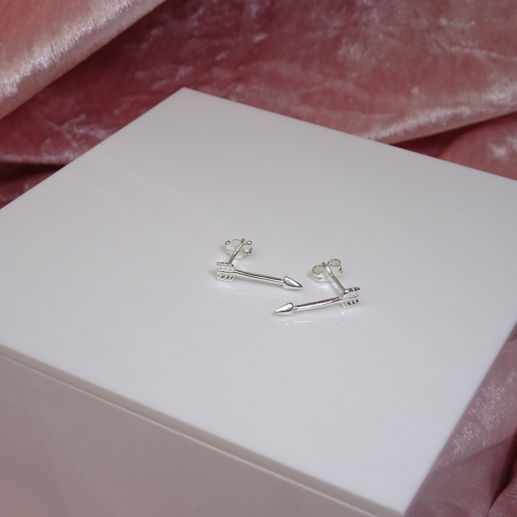 Sterling Silver Arrow Stud Earrings