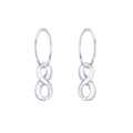 Sterling Silver Infinity Charm Hoop 12mm Earrings