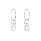 Sterling Silver Infinity Charm Hoop 12mm Earrings