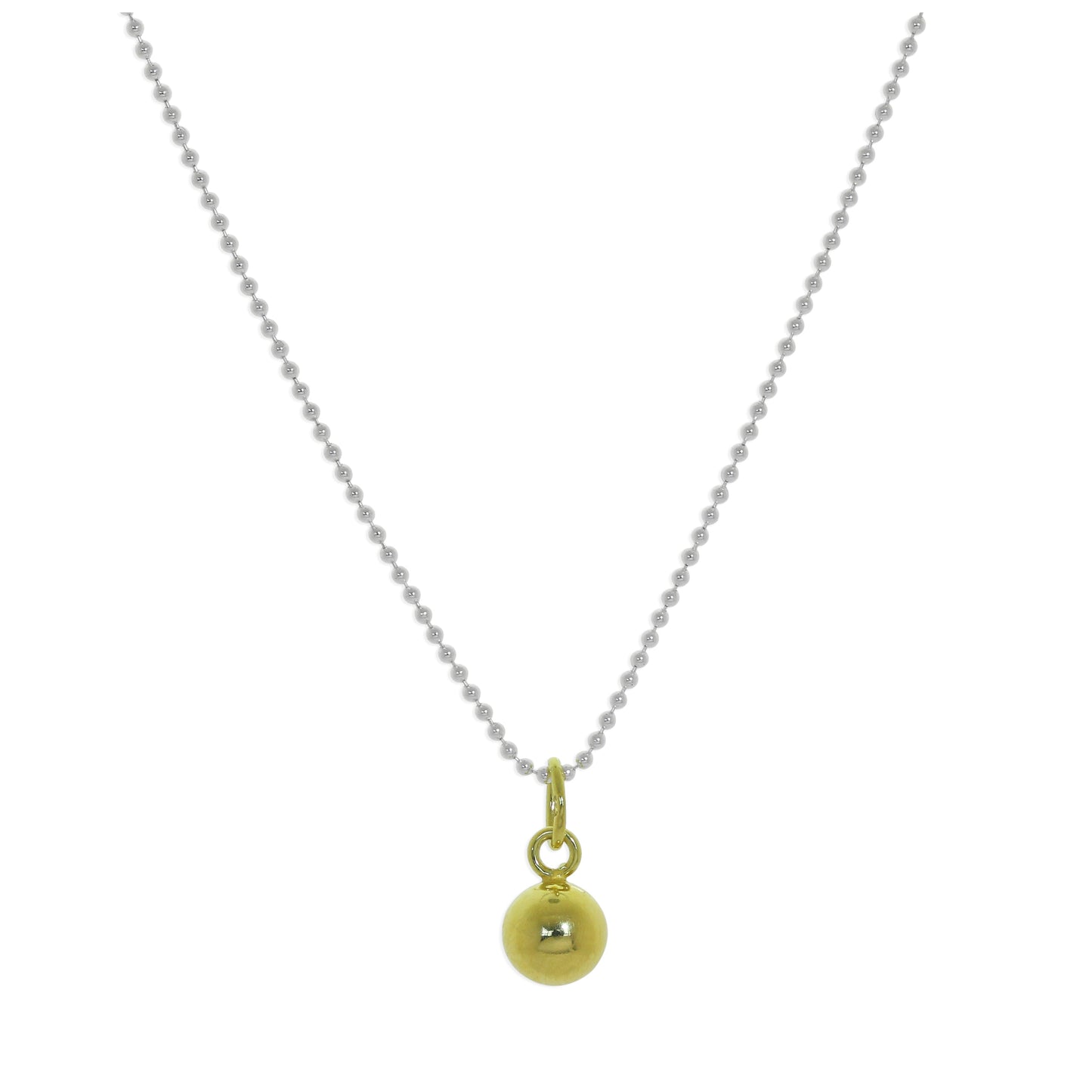 Gold Plated Sterling Silver Christmas Bauble Necklace - 14 - 22 Inches