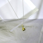 Gold Plated Sterling Silver Christmas Bauble Necklace - 14 - 22 Inches