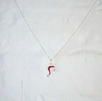 Sterling Silver Christmas Santa Hat HOHOHO Necklace 14 - 22 Inches