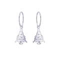 Sterling Silver Christmas Tree Charm Hoop 12mm Earrings