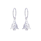 Sterling Silver Christmas Tree Charm Hoop 12mm Earrings