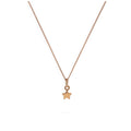 Rose Gold Plated Sterling Silver Tiny Star Necklace 14 - 32 Inches