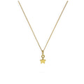 Gold Plated Sterling Silver Tiny Star Necklace 14 - 32 Inches