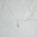 Sterling Silver 5mm Clear CZ Rubover Necklace 16 - 32 Inches