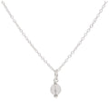 Sterling Silver Faceted Crystal Bead Necklace - 16 - 32 Inches