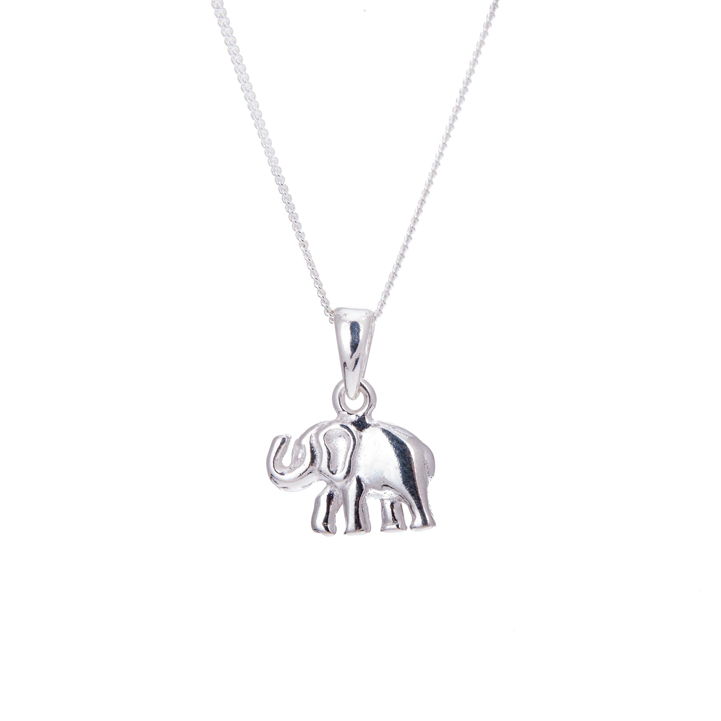 Sterling Silver Elephant Necklace - 14 - 32 Inches