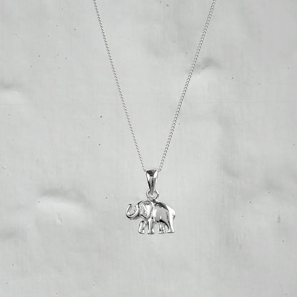 Sterling Silver Elephant Necklace - 14 - 32 Inches