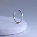 Small Sterling Silver Matt Finish Stacking Ring