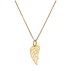 Gold Plated Sterling Silver Open Angel Wing Necklace - 14 - 32 Inches