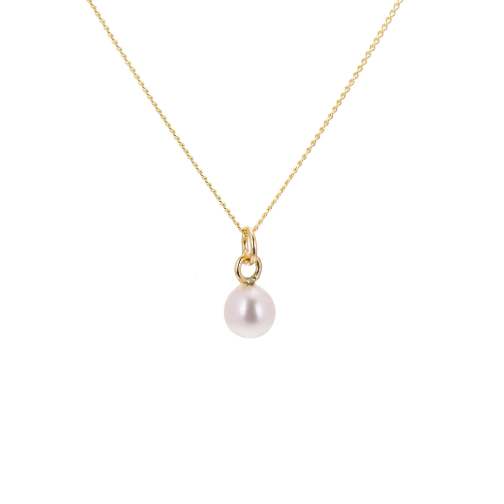 9ct Gold 4mm White Freshwater Pearl Necklace - 16 - 20 Inches