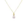9ct Gold 4mm White Freshwater Pearl Necklace - 16 - 20 Inches