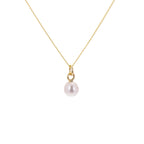 9ct Gold 4mm White Freshwater Pearl Necklace - 16 - 20 Inches