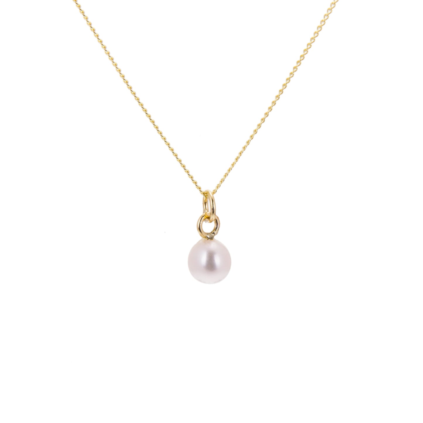 9ct Gold 4mm White Freshwater Pearl Necklace - 16 - 20 Inches
