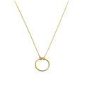 Fine 9ct Gold Karma Circle Necklace - 18 Inches