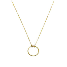 Fine 9ct Gold Karma Circle Necklace - 18 Inches