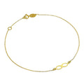 Fine 9ct Gold Infinity 7.5 Inch Extender Bracelet