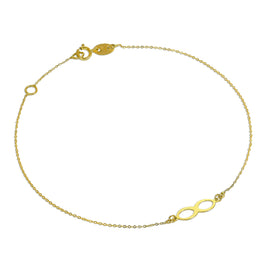 Fine 9ct Gold Infinity 7.5 Inch Extender Bracelet